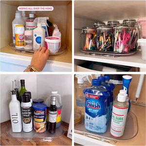 Organisateur de <span class=keywords><strong>plateau</strong></span> <span class=keywords><strong>tournant</strong></span> pour réfrigérateur, organisateur de condiments rectangulaire pour les organisateurs et le stockage de réfrigérateur de comptoir de garde-manger d'armoire - Product Image 6