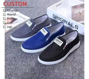 sunborn quality Spring casual breathable trendy hot sale shoes solid color simple men's one foot board hot sale shoes