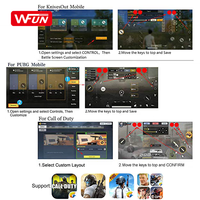 Manette de jeu mobile G21 haute sensibilité avec déclencheur métallique à six doigts pour tir et ciblage, compatible Android et iOS pour PUBG