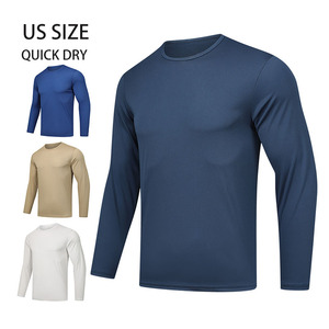 Biểu Tượng Tùy Chỉnh Trống Trắng Nén Cá T Áo Sơ Mi Vòng Cổ Nhanh Chóng Khô Thể Thao Chạy Tops Wicking Dài Tay Áo Polyester T-Shirt - Product Image 1