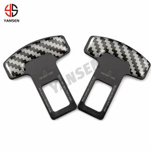 Boucle <span class=keywords><strong>de</strong></span> <span class=keywords><strong>ceinture</strong></span> <span class=keywords><strong>de</strong></span> siège <span class=keywords><strong>de</strong></span> voiture en Fiber <span class=keywords><strong>de</strong></span> carbone, mm, boucle d'alarme, bouchon, Clip d'avertissement, prise - Product Image 4