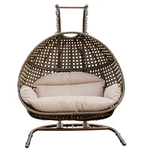 고품질 현대 정원 가구 PE 등나무 안뜰 큰 그네 의자 거는 계란 의자