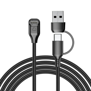 2 合 1 USB Type-C 快速充电线，适用于 Garmin Forerunner 570 970 Fenix 8 7 Pro 6 7X 7S Venu 快速尼龙手表充电线 - Product Image 6