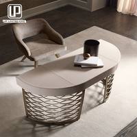 Table de toilette moderne et simple, nouvelle conception, petite, blanche, de luxe, pour salon, en contreplaqué laqué, fournie directement par l'usine