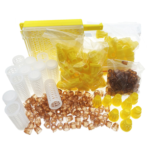 Jenter Queen Kit d'élevage Cellule Coupe Base Protection Cheveux Rouleau Cage Abeille Larve Incubateur Boîte Apiculture Fournitures Haute Accepté