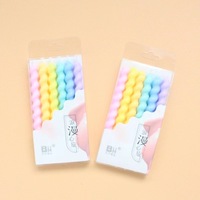 6 Stück Pastell Twisted Geburtstags torte Kerzen Party Curve Thread Geburtstag Spiral Kerzen für Geburtstags feier Dekoration