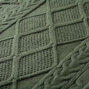 Suéter Personalizado con Logotipo OEM y ODM para Hombre, Suéter de Punto con Estampado en Relieve, Jersey de Punto de Manga Larga, Suéter de Punto Personalizado de Algodón para Hombre de Invierno - Product Image 6