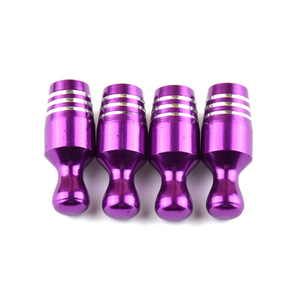 Tapas de válvula de aleación de aluminio con forma de bola de boliche roja para reparación y reemplazo de neumáticos sin cámara de automóviles y motocicletas - Product Image 3