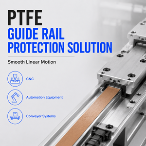 Bande anti-usure en PTFE avec adhésif silicone pour surfaces coulissantes, rails de guidage, glissières, convoyeurs et protection de machines - Product Image 3