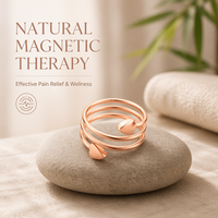 Cincin Magnetik Tembaga Merah Murni 99.9% untuk Menghilangkan Rasa Sakit Cincin Terapi Magnetik Spiral yang Dapat Disesuaikan Perhiasan Bio Energi Penyembuhan Arthritis