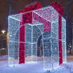 Outdoor IP65 <b>large</b> led <b>gift</b> <b>box</b> with light for Christmas new year decoration - Product Image 5