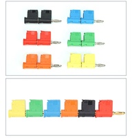 Connecteur d'alimentation empilable de type nouveau, sans soudure, à connexion rapide, en laiton, avec isolation PA6, certifié RoHS, fiche banane 4 mm, courant élevé 24 A
