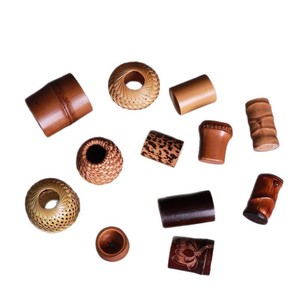 Supporto per Coperchio in Radice di Bambù Naturale, Accessorio per Cerimonia del Tè in Stile Giapponese, Porta Coperchio in Bambù Arhat Invecchiato Color Carbone - Product Image 5