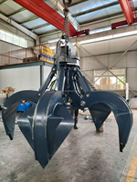 Grappin de récupération robuste pour excavatrice, modèle Orange Peel Grab 360 °   Godet rotatif hydraulique pour la manutention des matériaux de rebut