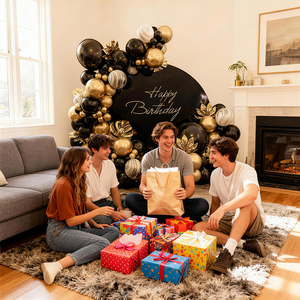 Kit Arco di Palloncini in Lattice Tema Nero e Oro da 102 Pezzi per Decorazioni di Compleanno, San Valentino, Laurea, Capodanno e Allestimento Feste - Product Image 2