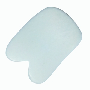 Planche de massage Gua Sha en jade Xiuyan blanc naturel, design en V, outil de raclage nasal, prix de gros usine Chine, OEM - Product Image 6