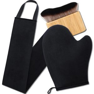 Kit d'applicateur de mitaines autobronzantes 3 en 1 avec logo personnalisé gant pour brosse autobronzante - Product Image 1