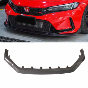 SHENGTIAN Noir pour Civic Type R, becquet avant en fibre de carbone, pare-chocs avant FL5 avec installation par ruban adhésif ou vis - Product Image 1