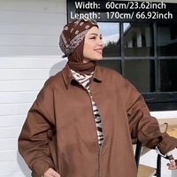 Ensemble d'écharpes pour femmes musulmanes, 2 pièces, couleur unie modale respirante avec écharpes teintes, châles coupe-vent pour la porte, ensemble de hijabs en mousseline