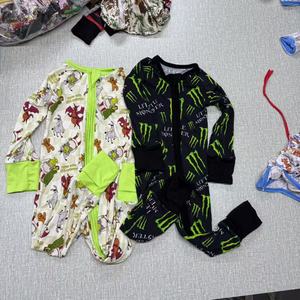 2026 yeni toptan özel 0-16T bambu çocuk giysileri iki yönlü fermuar uzun kollu rahat Unisex pijama - Product Image 3