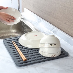 <span class=keywords><strong>Tapis</strong></span> de lavage de <span class=keywords><strong>vaisselle</strong></span> en silicone antidérapant personnalisé, drainage creux, multifonctionnel, isolation thermique, <span class=keywords><strong>tapis</strong></span> pour bol et assiette pour évier de cuisine - Product Image 3