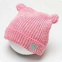 Nuevo Gorro de Invierno de Moda con Orejas para Niños y Niñas, Personalizado con Logotipo, de Algodón Acrílico