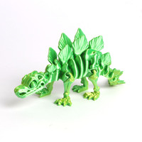 2025 nouveau PLA 3D imprimé fleur Jurassic Century Stegosaurus Rex dinosaure squelette jouet modèle créatif décoration de la maison 6-12 ans