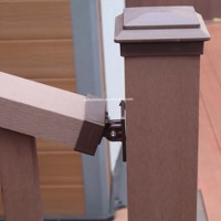 Système de garde-corps en composite bois-plastique (WPC) pour balcon, clôture de prévention des incendies, terrasse et escalier, installation extérieure facile