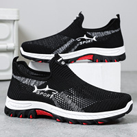 Chaussures de sport décontractées respirantes à semelle souple en maille tricotée pour hommes grandes tailles, modèle été, de la marque Shark