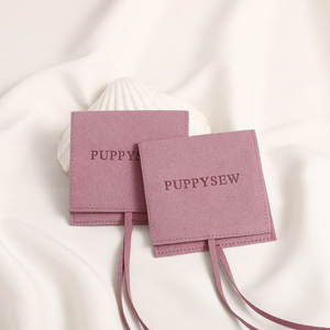 PUPPYSEW Microfiber Jewelry Pouch Bags Velvet jewelry bag Ring Bracelet Necklace Packaging <b>Envelope</b> Pouch With logo - Product Image 6