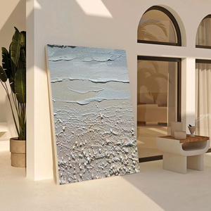 Grande <span class=keywords><strong>peinture</strong></span> <span class=keywords><strong>abstraite</strong></span> de plage, <span class=keywords><strong>peinture</strong></span> murale tactile de la côte, décoration murale, <span class=keywords><strong>peinture</strong></span> originale pour la maison et la <span class=keywords><strong>galerie</strong></span> - Product Image 4