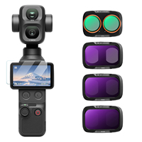 Juego de 4 Filtros de Densidad Neutra CPL ND16 ND64 ND256 Resistentes al Agua y a los Arañazos de K&F Concept para DJI OSMO Pocket 4 Pro