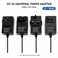 Adaptateur secteur DC 5V 6V 9V 18V 24V avec sortie 1A 2A, connexion par prise pour CCTV, LED, routeur, adaptateur 12V