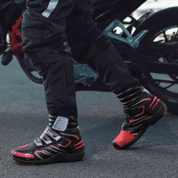Bottes de Moto Tout-Terrain pour Hommes et Femmes, Chaussures de Moto de Voyage Coupe-Vent