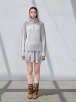 Pull en cachemire pur à 100 % pour femme, décontracté, à demi-zip, coupe oversize, avec manches raglan et ourlet côtelé, chaud, doux et respirant pour l'hiver