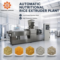 Ligne de production automatique d'extrudeuse de riz instantanée multifonctionnelle Machine électrique à riz artificiel fortifié pour la farine de blé alimentaire