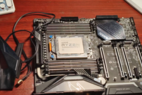 CPU Threadripper 3960X 3.8GHz 64-Bit Bekas + Motherboard Gigabyte TRX40 Aorus Pro WiFi Soket STRX4 untuk Virtualisasi Server