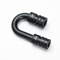 Raccord rapide en U à 180 degrés pour éthanol, coupleur femelle 3/8 à 5/16, adaptateur de ligne de carburant en aluminium anodisé noir CNC