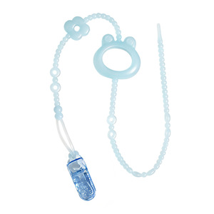 Attache-sucette en silicone Doublecare avec perles en bois, anti-chute, multifonctionnelle pour sucette, anneau de dentition et biberon - Product Image 5