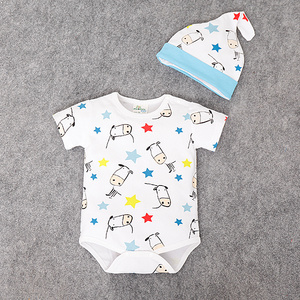 Producto Más Vendido, Ropa de Bebé de Boutique, Mono de Verano de Manga Corta con Gorro para Niños Pequeños - Product Image 3