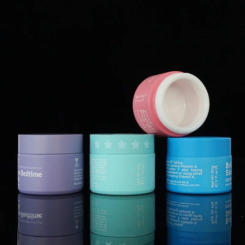 Custom cosmetic skincare packaging white opal glass bottle jar containers