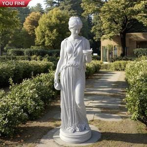 Скульптура Гебе в натуральную величину из мрамора YOUFINE, статуя богини для индивидуального заказа, классический декор для улицы и внутреннего дворика - Product Image 2