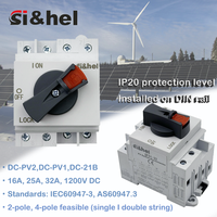 Interrupteur d'isolement photovoltaïque DC à 4 pôles en cuivre certifié TUV Si&hel GF51, haute performance, disjoncteurs solaires PV de qualité supérieure