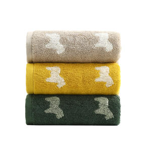 Toalla Facial Under Armour 34x72cm, 100% Algodón Jacquard, Secado Rápido, Diseño de Dibujos Animados, Uso Doméstico, Verde, Amarillo, Camel - Product Image 1