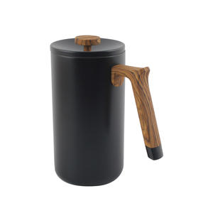 Cafetera de prensa francesa de 34oz, prensa de café térmica con mango de estilo de madera - Product Image 3