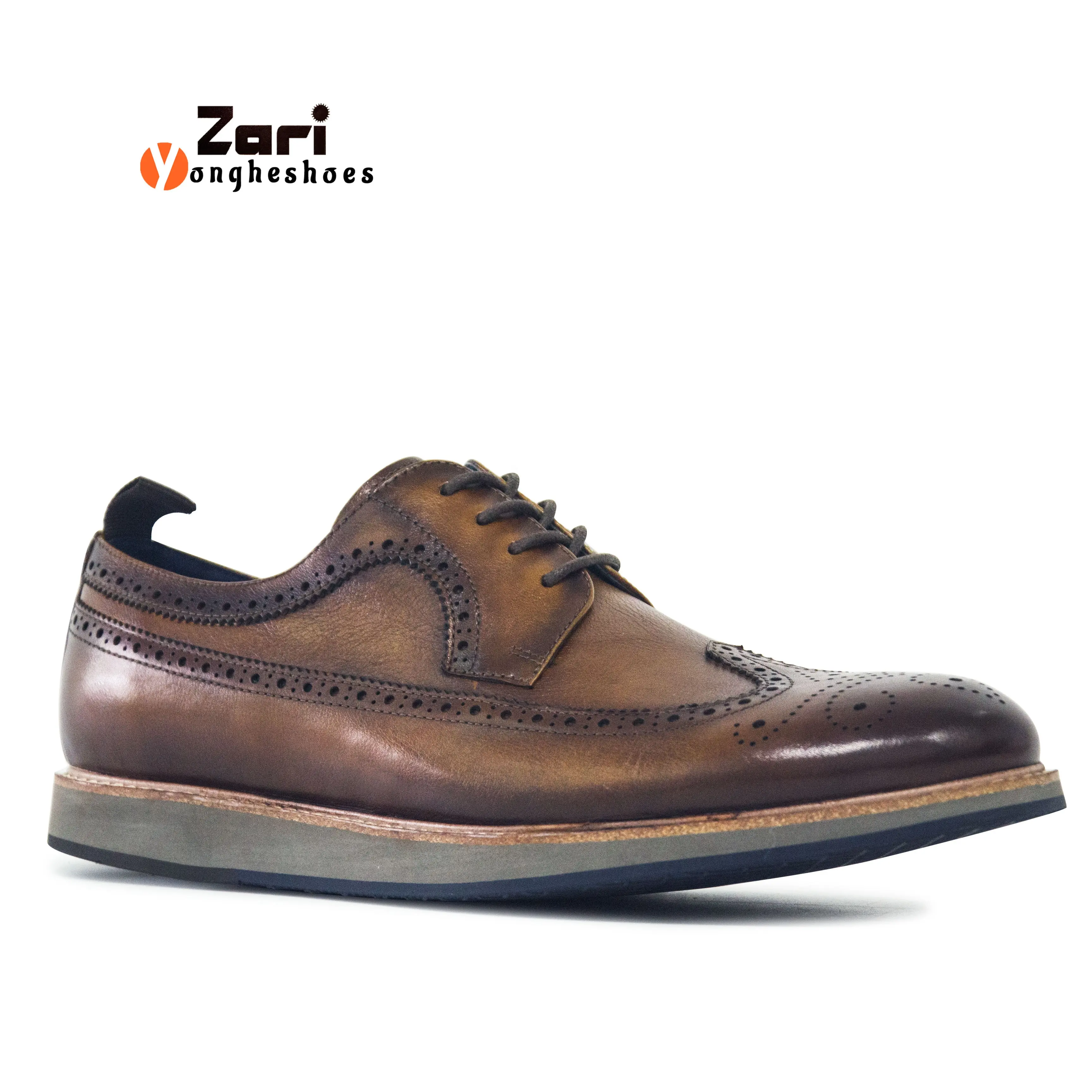 Zari Pehuea Shoes Hand Made Latest China Factory Monki Dress Shoes Leather Men Gents Shoes Office Wedding