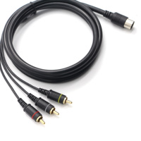 Câble AV OEM/ODM 5 broches DIN vers 3 RCA pour enregistreur vidéo, lecteur DVD, amplificateur