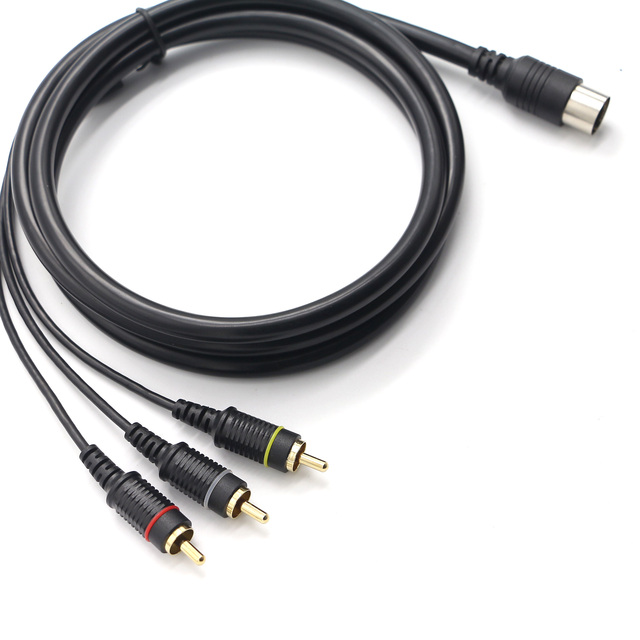 OEM/ODM 5 Pin Din to 3 RCA AV Cable for Video Recorder DVD Cassette Deck Amplifier