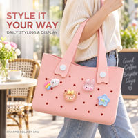 Sac fourre-tout en EVA perforé 27x36x12.5cm, imperméable, pour décoration DIY avec breloques, idéal pour la plage et les voyages, vente en gros