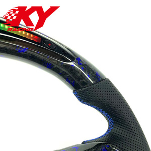 Volante LED de Fibra de Carbono Forjado Azul Personalizado para Volkswagen Mk7 MK7.5 MK6 MK8 GTI Polo GTS R Golf 7 GTD Tiguan Scirocco - Product Image 2